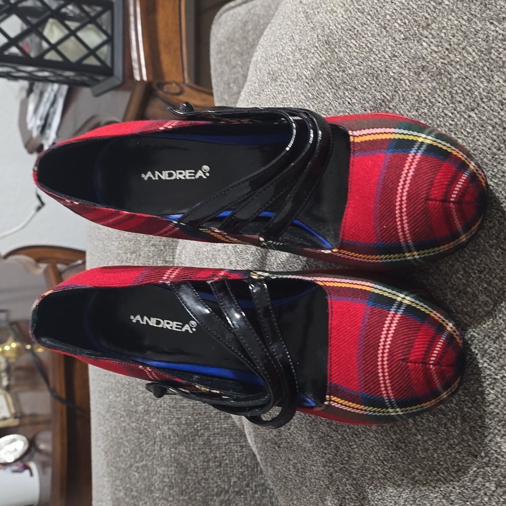Plaid Platform Shoes from Andrea